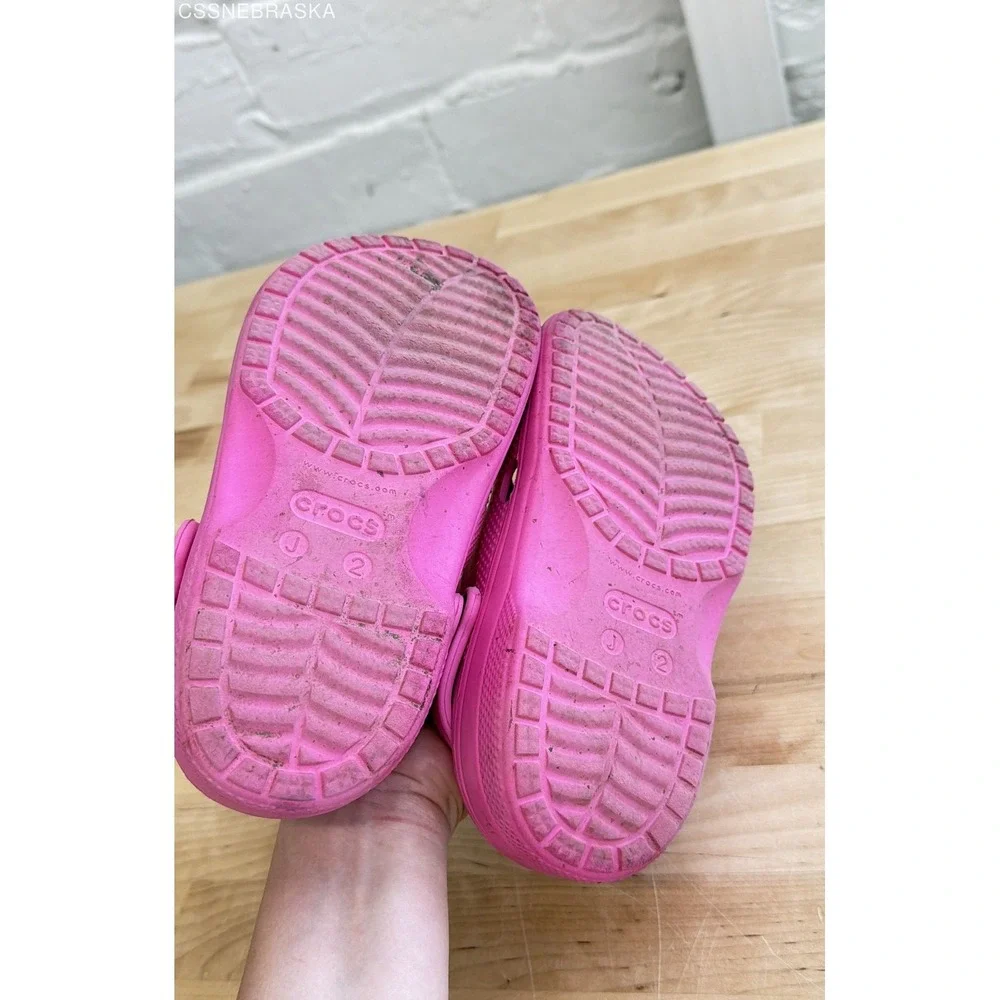 Crocs Baya Clog Pink Kids Slip On Water Shoes Size J2